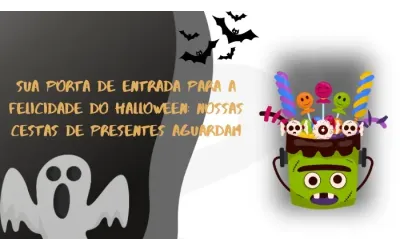 Sua porta de entrada para a felicidade do Halloween: nossas cestas de presentes aguardam