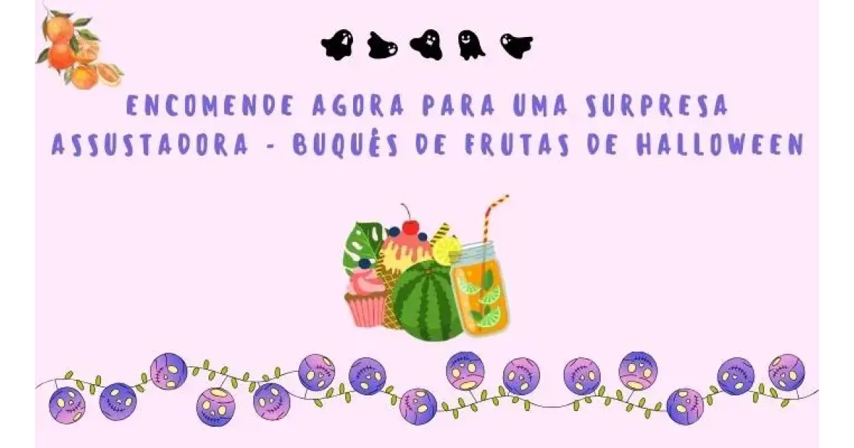Encomende agora para uma surpresa assustadora - buquês de frutas de Halloween