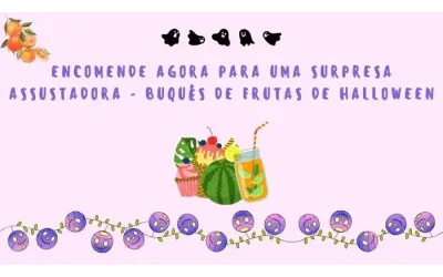 Encomende agora para uma surpresa assustadora - buquês de frutas de Halloween