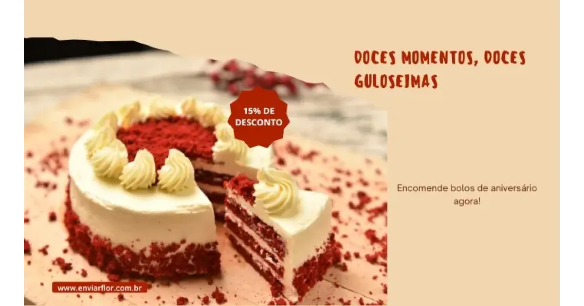 Doces momentos, doces guloseimas: peça bolos de aniversário agora!