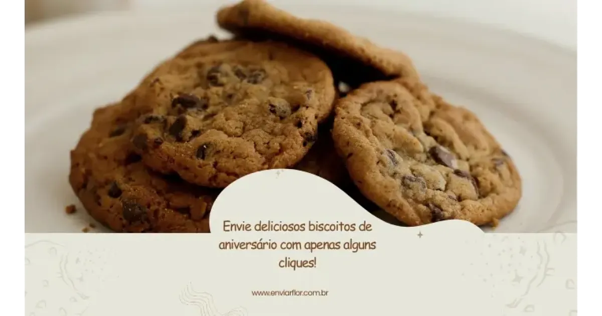 Envie deliciosos biscoitos de aniversário com apenas alguns cliques!