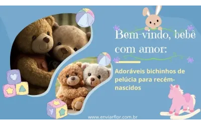 Bem-vindo, bebê com amor: adoráveis ​​bichinhos de pelúcia para recém-nascidos