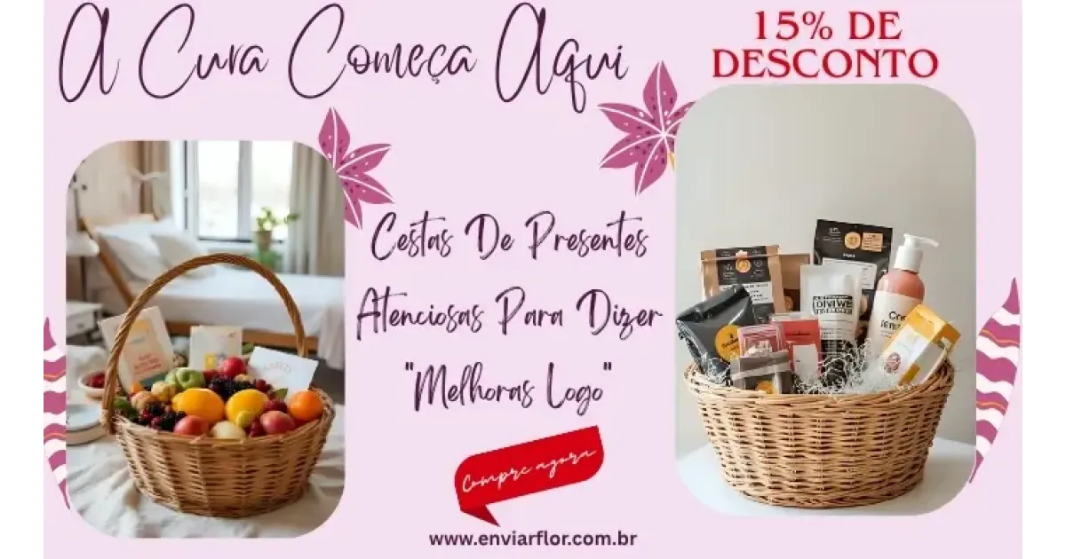 A cura começa aqui: cestas de presentes atenciosas para dizer 