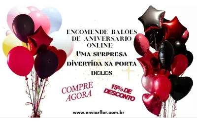 Encomende balões de aniversário online: uma surpresa divertida na porta deles