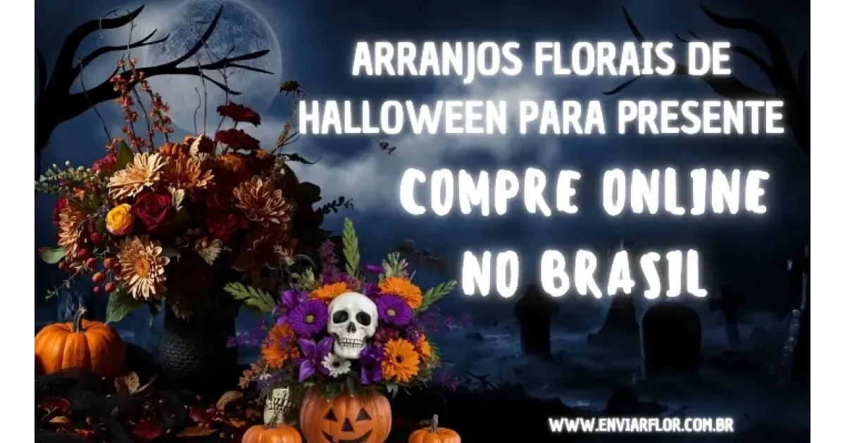 Arranjos florais de Halloween para presente - Compre online no Brasil
