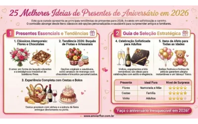25 Melhores Ideias de Presentes de Aniversário em 2026 para Surpreender com Amor