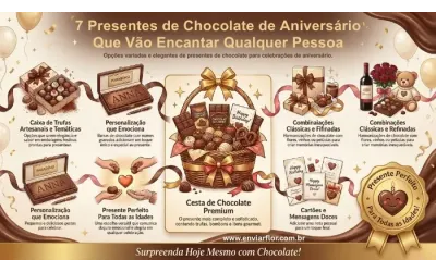 7 Presentes de Chocolate de Aniversário Que Vão Encantar Qualquer Pessoa