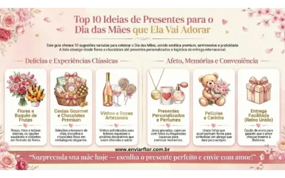 Top 10 Ideias de Presentes para o Dia das Mães que Ela Vai Adorar