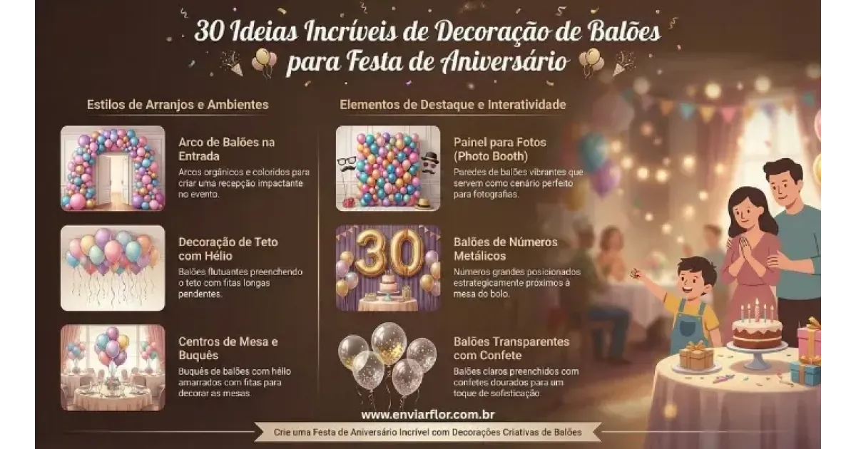 30 Ideias Incríveis de Decoração de Balões para Festa de Aniversário