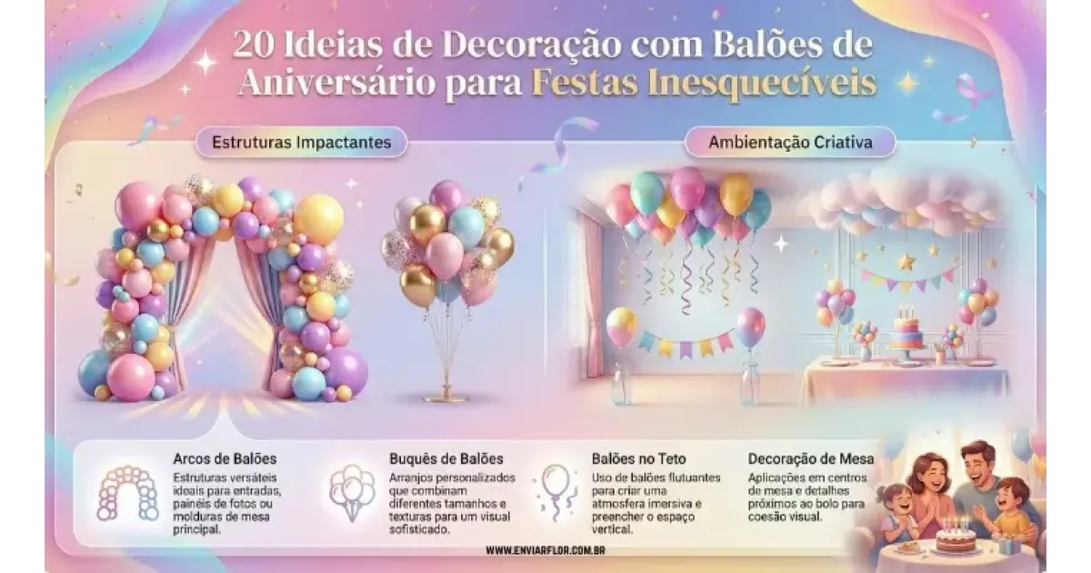 20 Ideias de Decoração com Balões de Aniversário para Festas Inesquecíveis