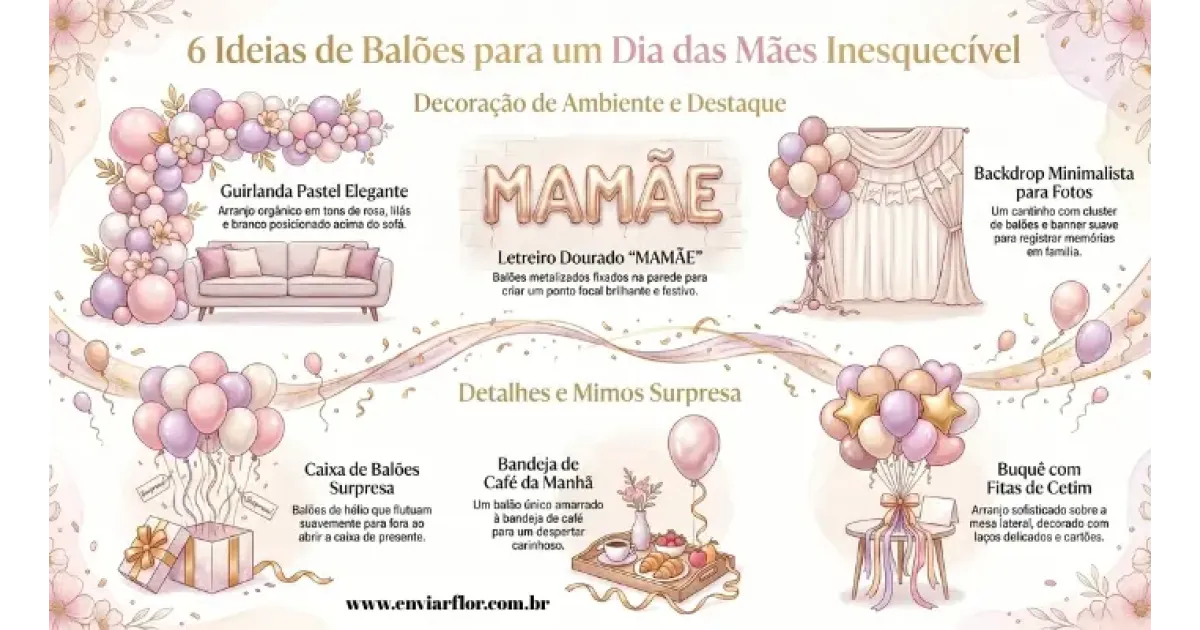 7 Ideias Incríveis de Balões para o Dia das Mães Que Vão Surpreender a Mamãe