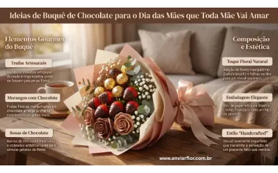 Ideias de Buquê de Chocolate para o Dia das Mães que Toda Mãe Vai Amar