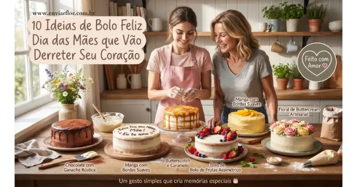10 Ideias de Bolo Feliz Dia das Mães que Vão Derreter Seu Coração