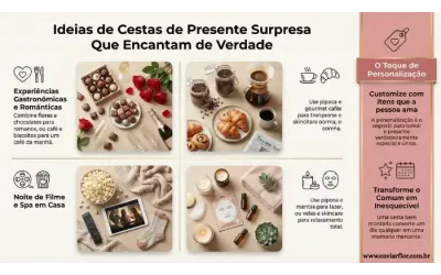 Ideias de Cesta de Presente Surpresa Que Encantam de Verdade