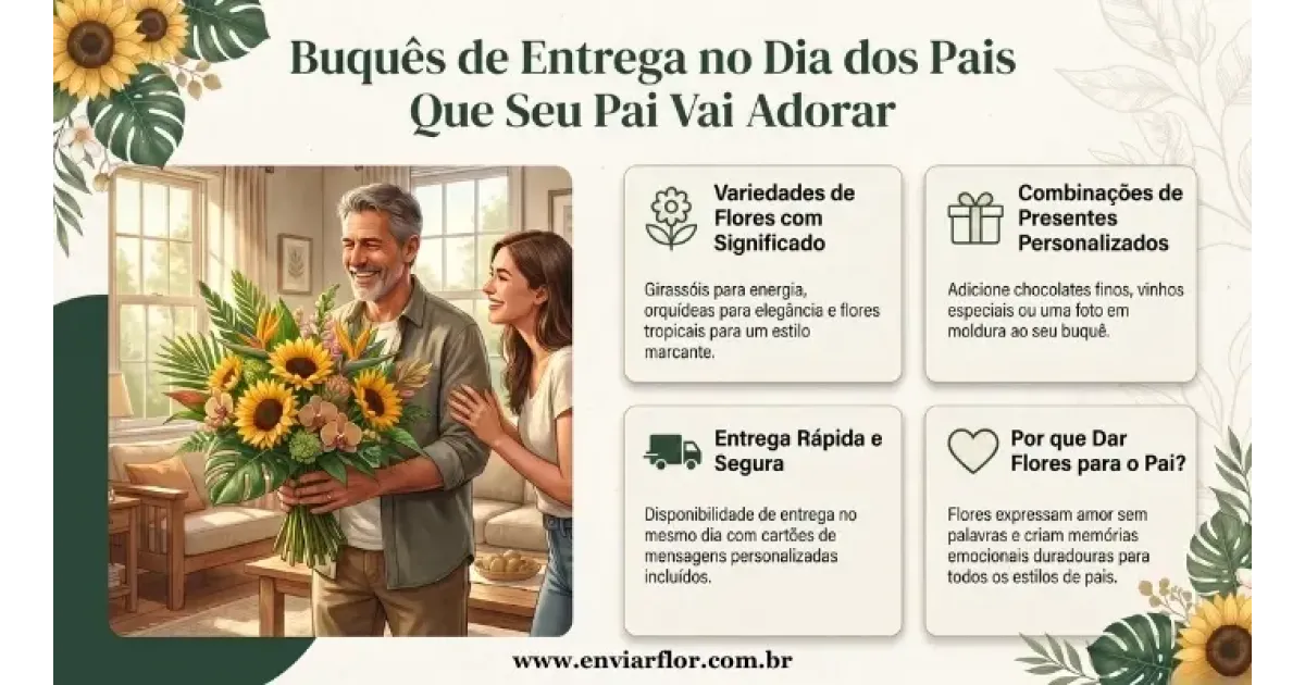Buquês de Entrega no Dia dos Pais Que Seu Pai Vai Adorar