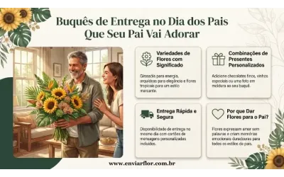 Buquês de Entrega no Dia dos Pais Que Seu Pai Vai Adorar
