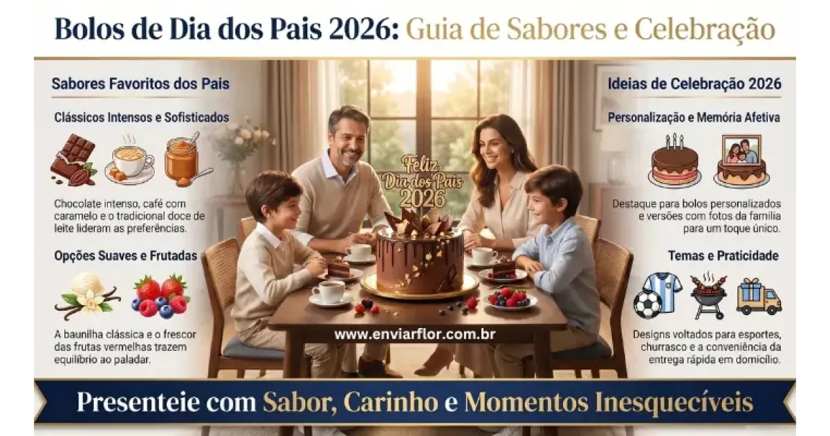 Bolos de Dia dos Pais 2026: Melhores Ideias de Celebração