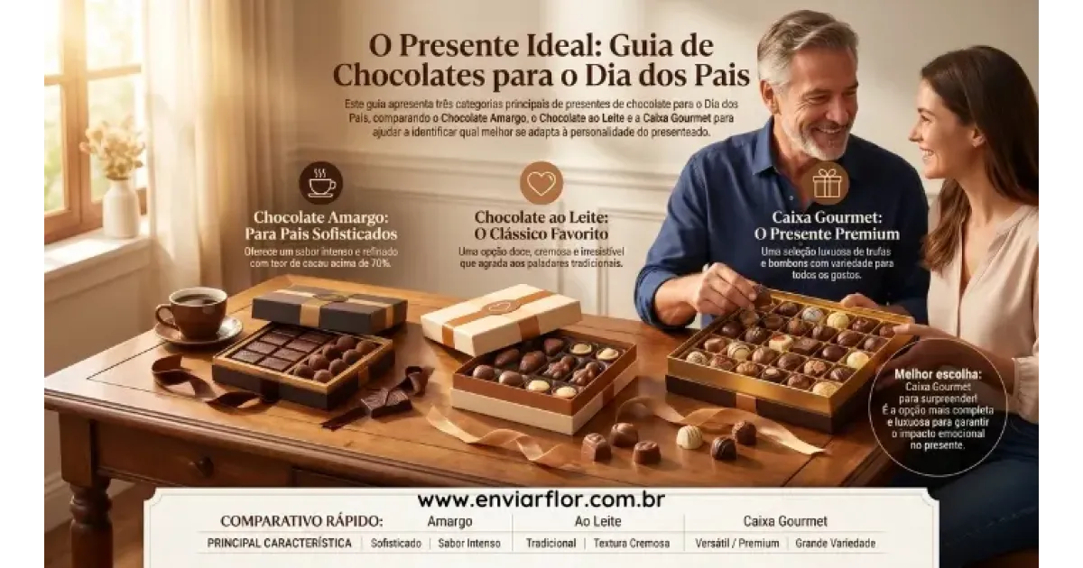 Qual escolher para um presente de chocolates de Dia dos Pais?