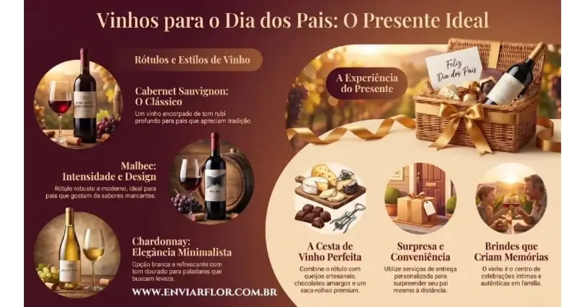 Vinhos para o Dia dos Pais: Ceste e Rótulos que Todo Pai Ama