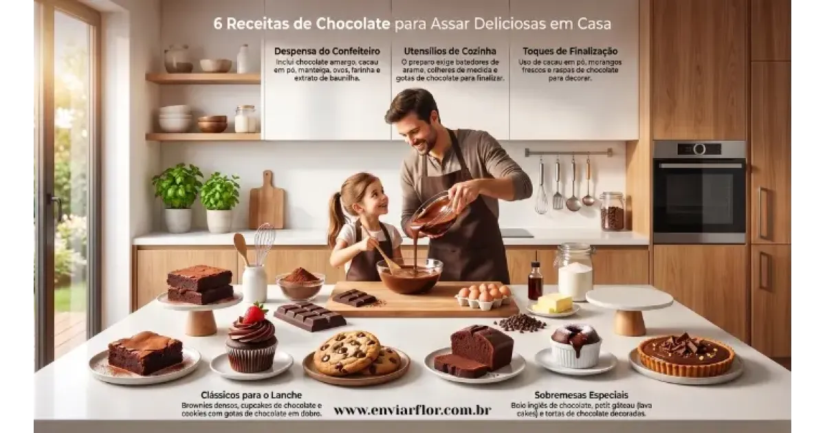 Receitas de Chocolate para Assar Deliciosas em Casa