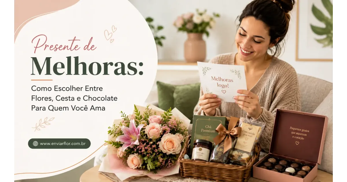 Presente de Melhoras: Como Escolher Entre Flores, Cesta e Chocolate Para Quem Você Ama