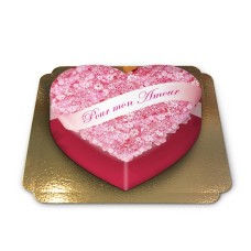Bolo "ao meu amor" em forma de coração (médio)