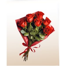 Buquê com 6 rosas