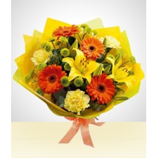 Buquê da Primavera: Gerberas e Cravos