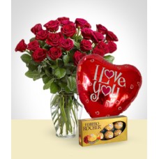Conjunto de amor vermelho