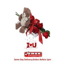 Urso, Chocolate e 3 Rosas