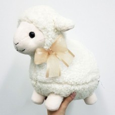 Ovelha de pelúcia de 30 cm - Leve com laço de pérolas
