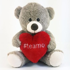 Urso de Pelúcia Sentado de 32 cm - Hashtag Te Amo Avelã