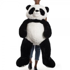 Urso Panda de Pelúcia de 1 Metro e 30 cm - Joe Gigante Preto e Branco