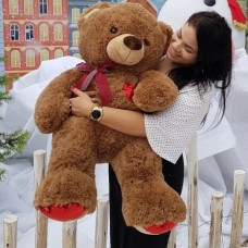 Urso de pelúcia de 85 cm - Com lantejoulas invertidas "Magic Of Love" marrom