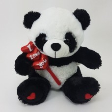 Urso de pelúcia panda sentado de 25 cm - Eu te amo