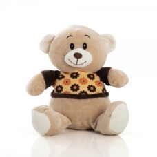Urso de pelúcia de 30 cm - Fergie com camisa laranja floral