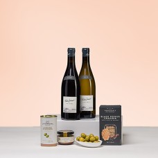 Kit de Presente de Hospitalidade Grande com Vinho Pascal Jolivet Sancerre e Tapas