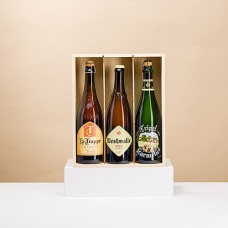 Degustação de cerveja Belgian Tripel em caixa de madeira