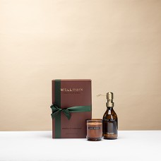 Sabonete líquido para as mãos e vela perfumada Wellmark em conjunto de presente de luxo