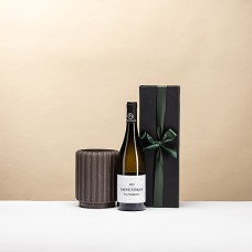 Dentelles Wine Cooler - Earth com garrafa de vinho em caixa de presente