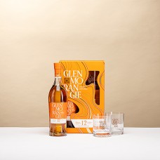 Caixa de presente original Glenmorangie com 2 copos