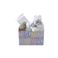 Cesta de Presente Natural Fresca e Limpa para Bebê Menino