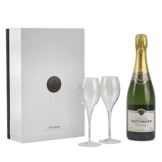 Conjunto de presente Taittinger Brut Prestige com 2 taças