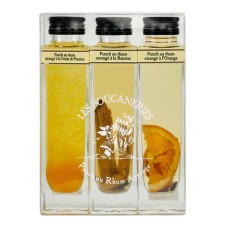 Caixa de presente com 3 ponches de rum (laranja, banana, maracujá) 18%