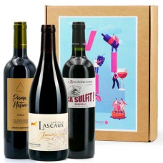 Conjunto de presente com 3 vinhos sem sulfitos
