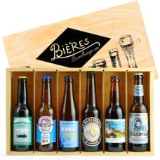 Caixa de presente com 6 cervejas francesas