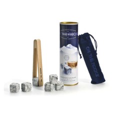 Conjunto de 6 cubos de gelo Mont Blanc com pinça para gelo