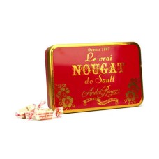 Nougat branco individual em caixa de metal
