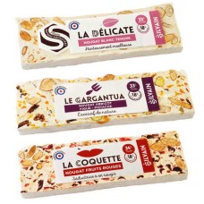 Sortimento de 3 barras de nougat Silvain