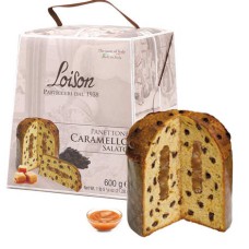 Panetone com caramelo de manteiga salgada e chocolate (Panetone 600g)